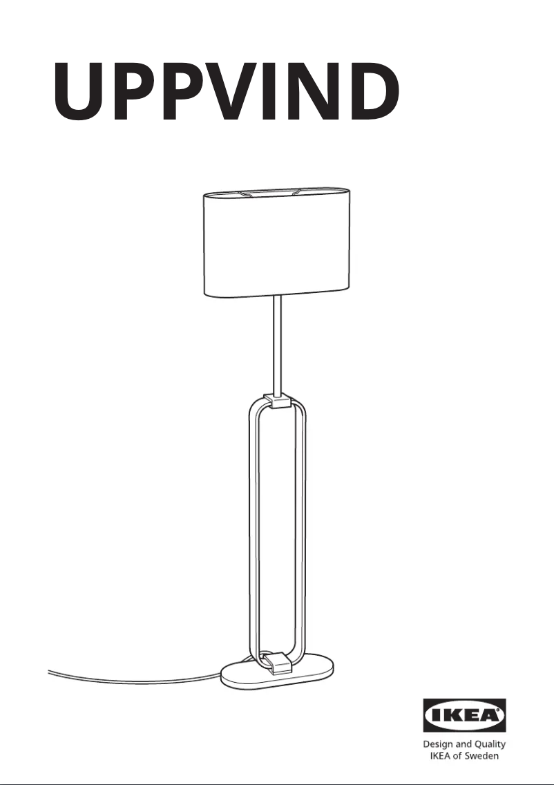 Page 1 de la notice Manuel utilisateur Ikea UPPVIND 804.378.23