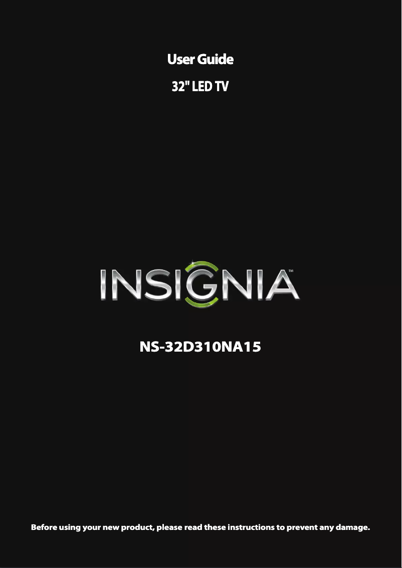 Page 1 de la notice Manuel utilisateur Insignia NS-32D310NA15