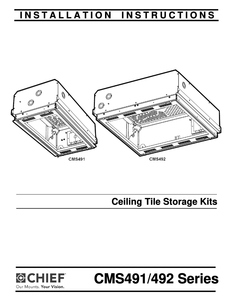 Page 1 de la notice Manuel utilisateur Chief CMS491