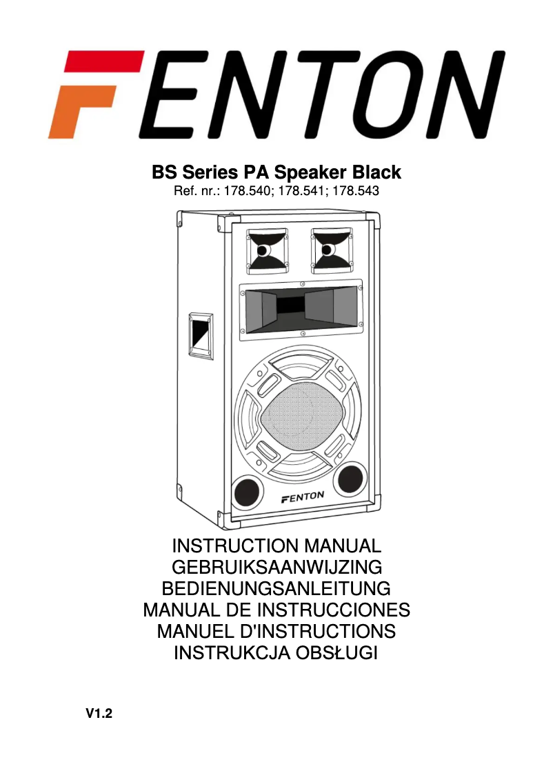 Página 1 del manual Manual de usuario Fenton BS15