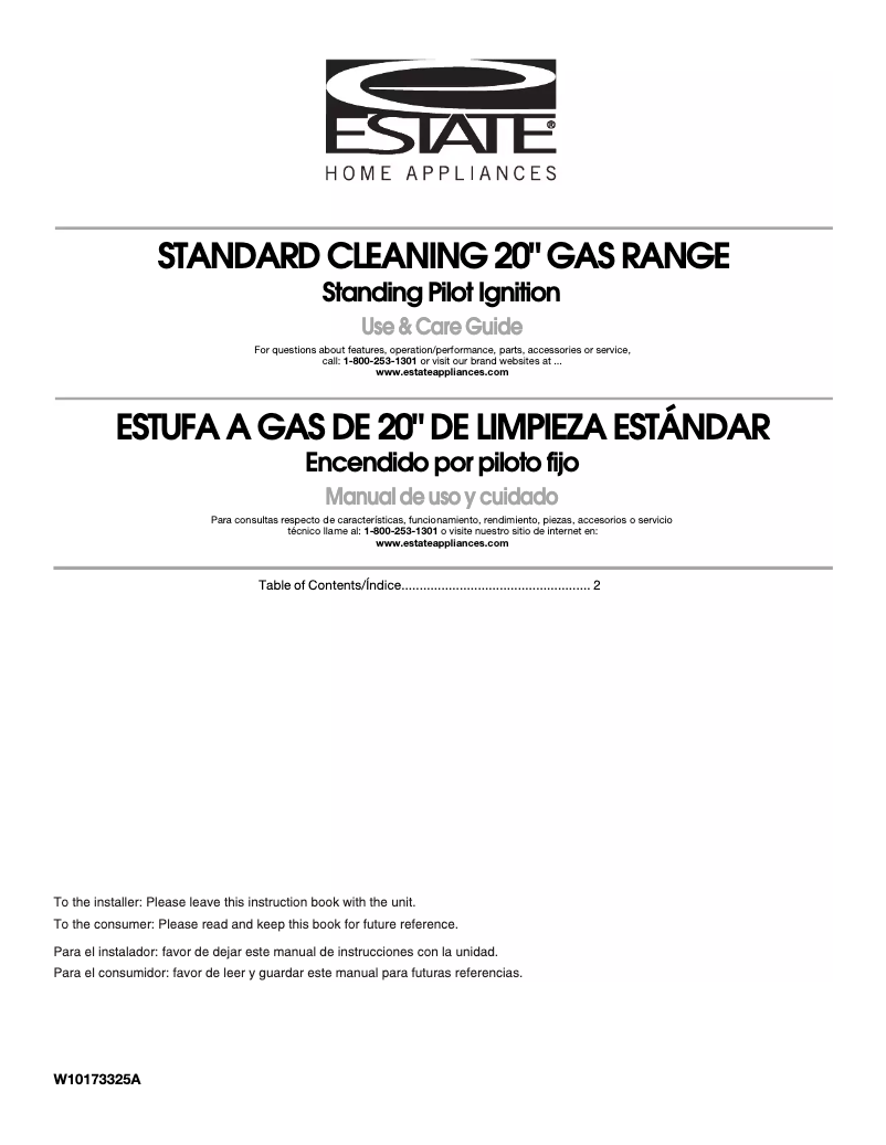 Page 1 de la notice Manuel utilisateur Estate TGP200VDQ