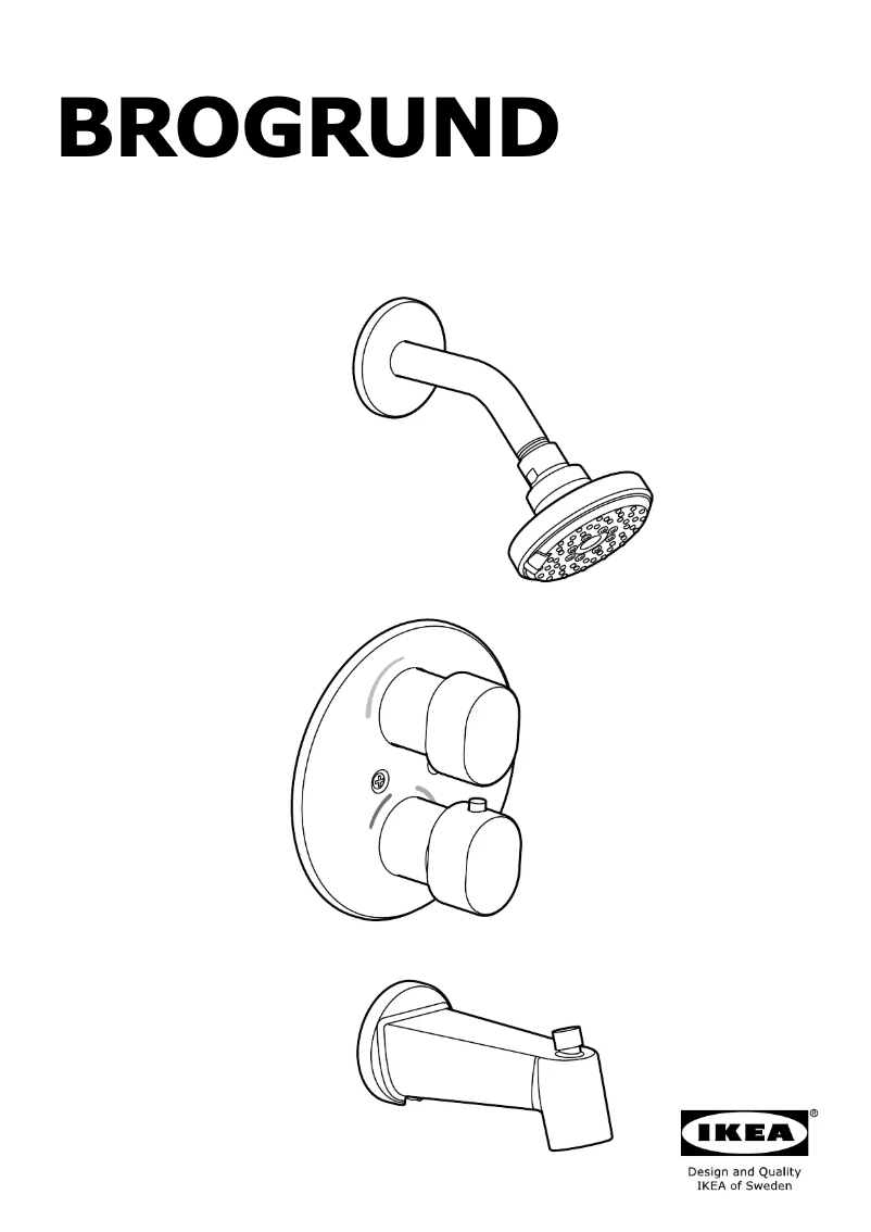 Page 1 de la notice Manuel utilisateur Ikea BROGRUND 903.426.26