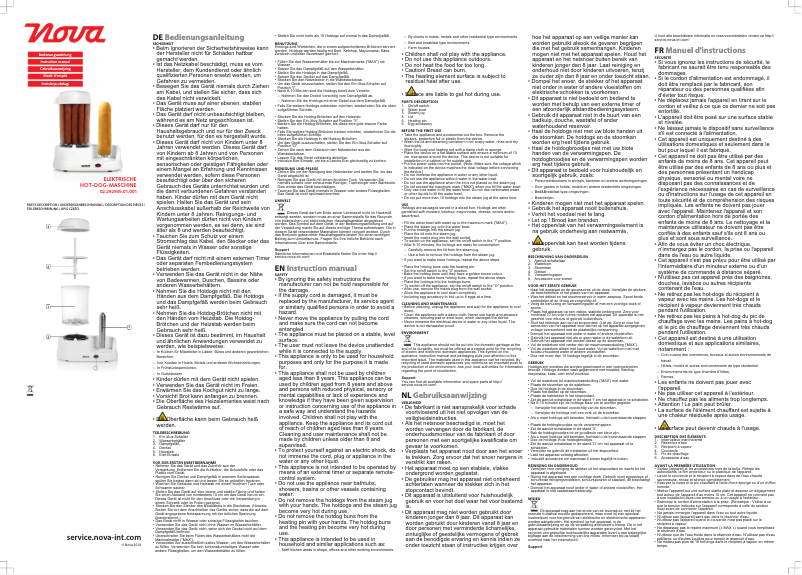 Page 1 de la notice Manuel utilisateur Nova 292935
