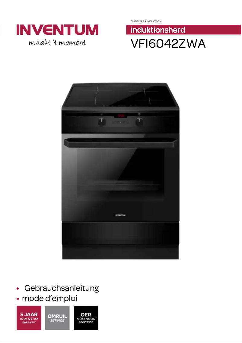 Page 1 de la notice Manuel utilisateur Inventum VFI6042ZWA