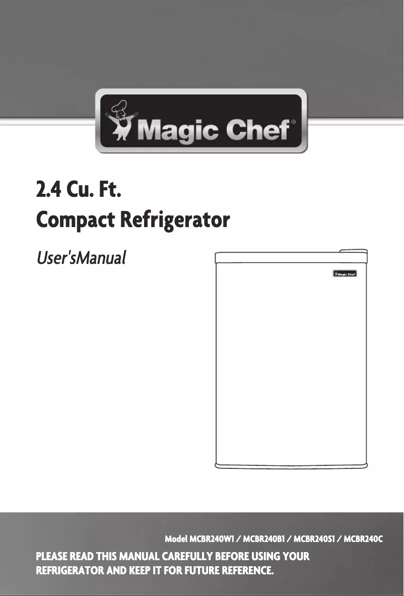 Page 1 de la notice Manuel utilisateur Magic Chef MCBR240W1