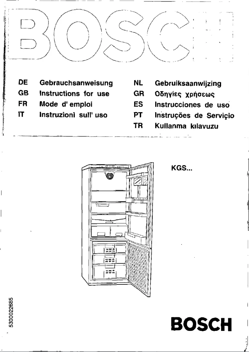 Page 1 of the manual User Manual Bosch KGS4620