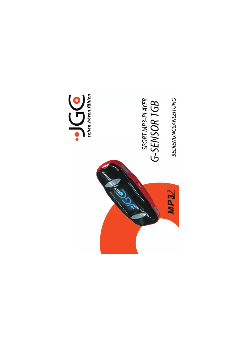 Page 1 de la notice Manuel utilisateur JGC G-Sensor-Sport