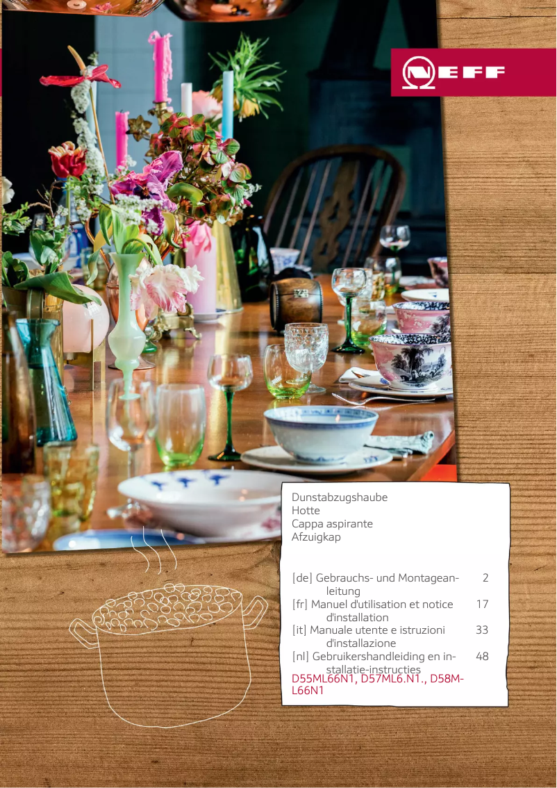 Page 1 de la notice Instructions / montage Neff D55ML66N1