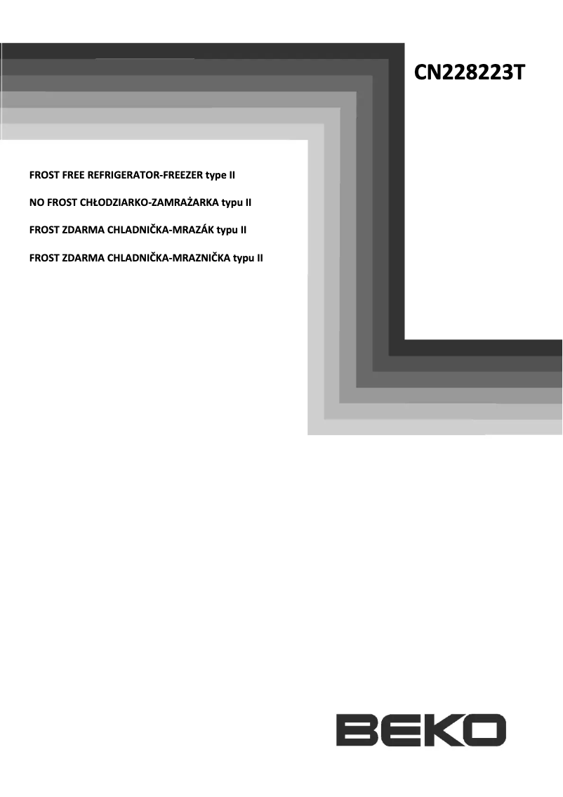 Page 1 de la notice Manuel utilisateur Beko CN 228223 T