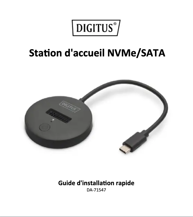 Page 1 de la notice Manuel utilisateur Digitus DA-71547