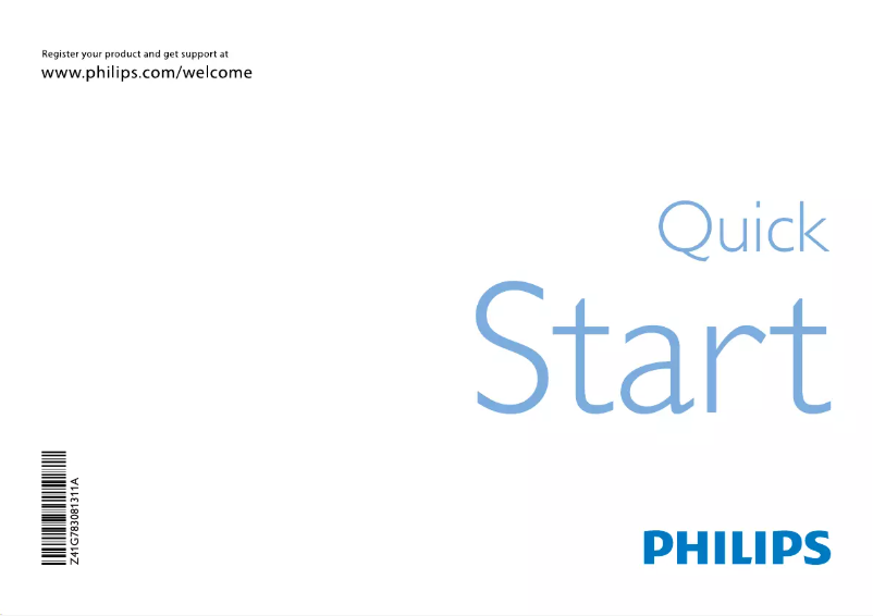 Page 1 of the manual Quick Start Guide Philips 19PFL3205H