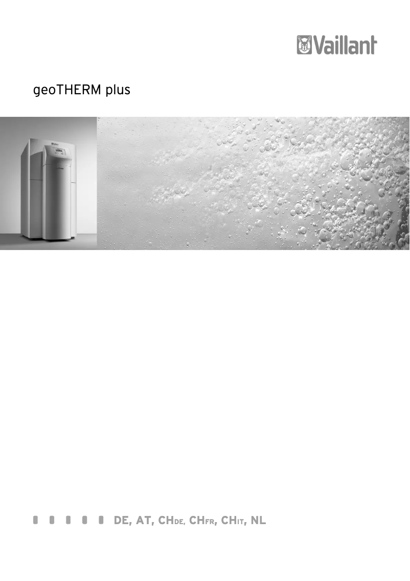 Page 1 de la notice Manuel utilisateur Vaillant GeoTHERM plus