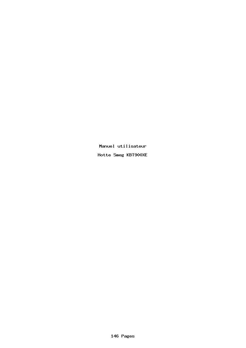 Page 1 de la notice Manuel utilisateur Smeg KBT900XE