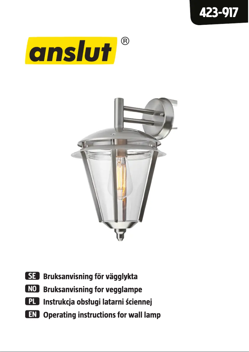 Page 1 de la notice Manuel utilisateur Anslut 423-917