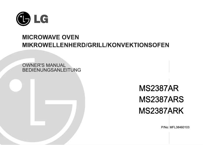 Page 1 de la notice Manuel utilisateur LG MS-2387ARS