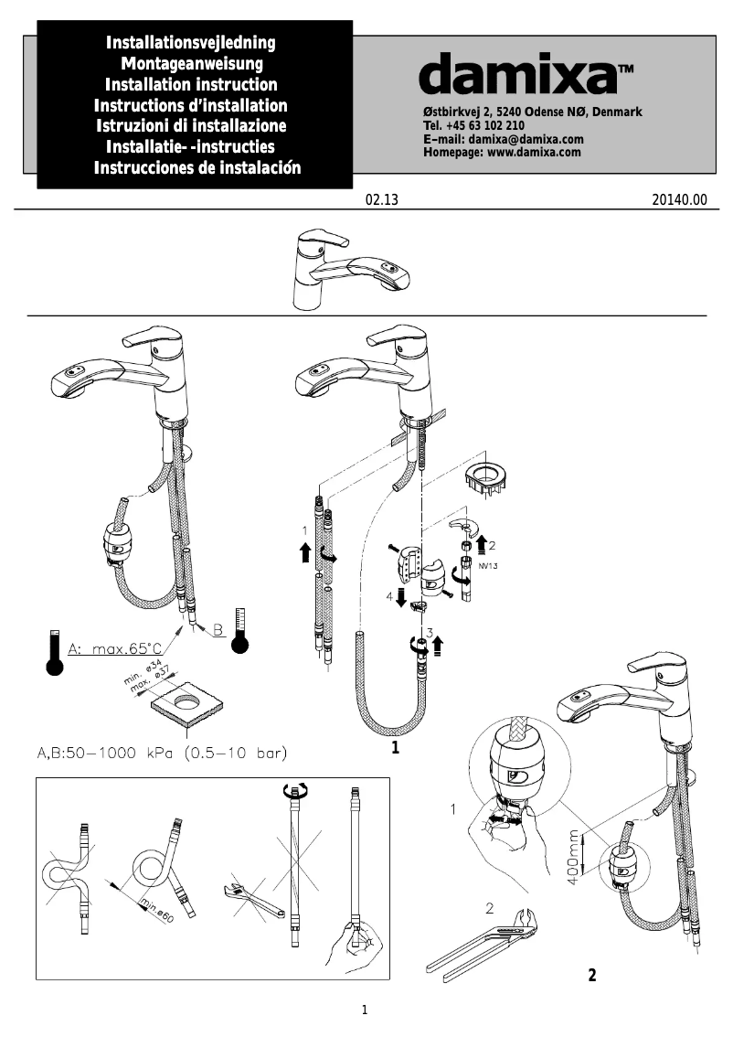 Page 1 de la notice Manuel utilisateur Damixa 6712000