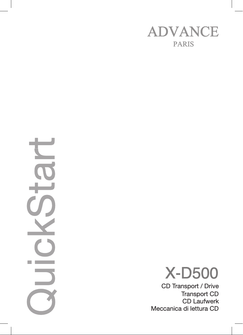 Página 1 del manual Manual de usuario Advance X-D500