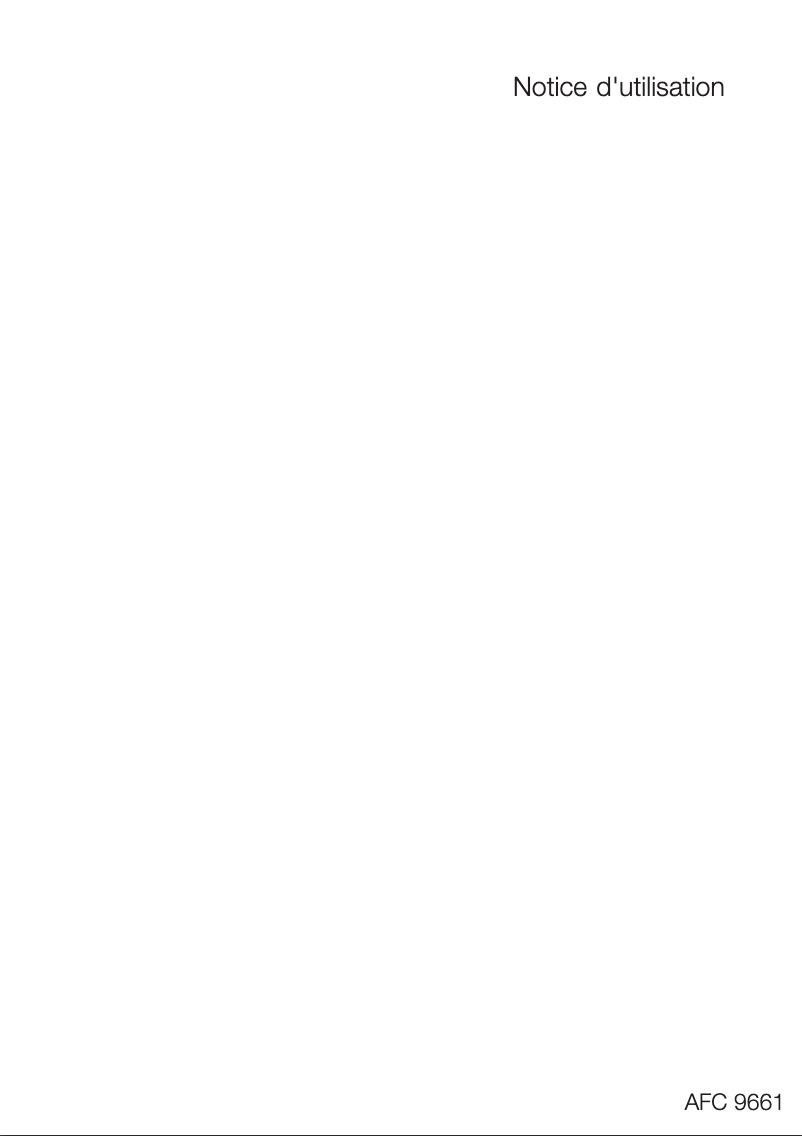 Página 1 del manual Manual de usuario Arthur Martin-Electrolux AFC9661X