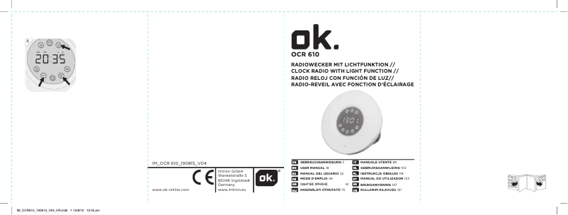 Page 1 de la notice Manuel utilisateur OK OCR 610