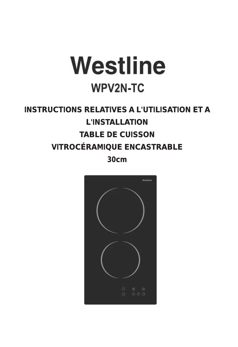 Página 1 del manual Manual de usuario Westline WPV2N-TC