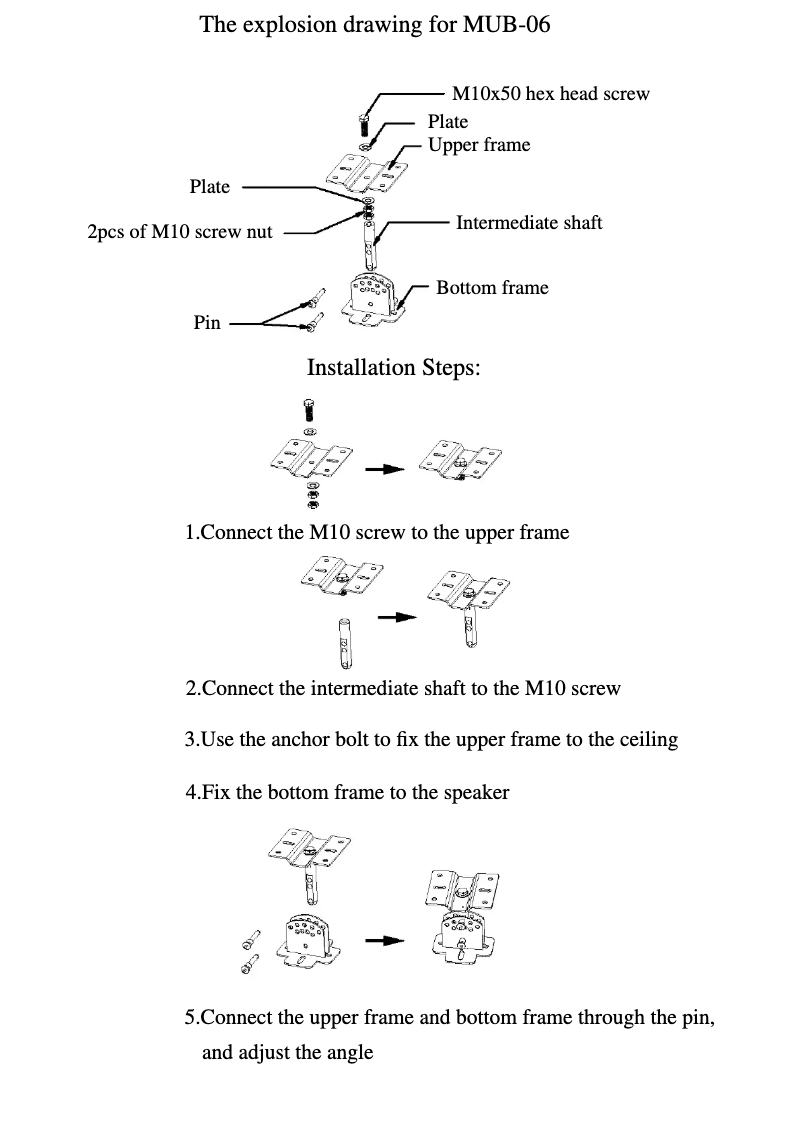 Page 1 de la notice Manuel utilisateur Monacor MUB-06