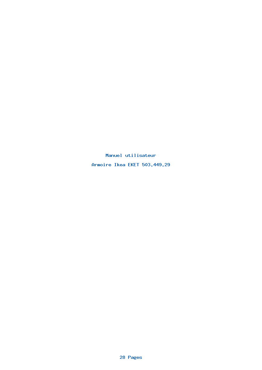 Page 1 de la notice Manuel utilisateur Ikea EKET 503.449.29