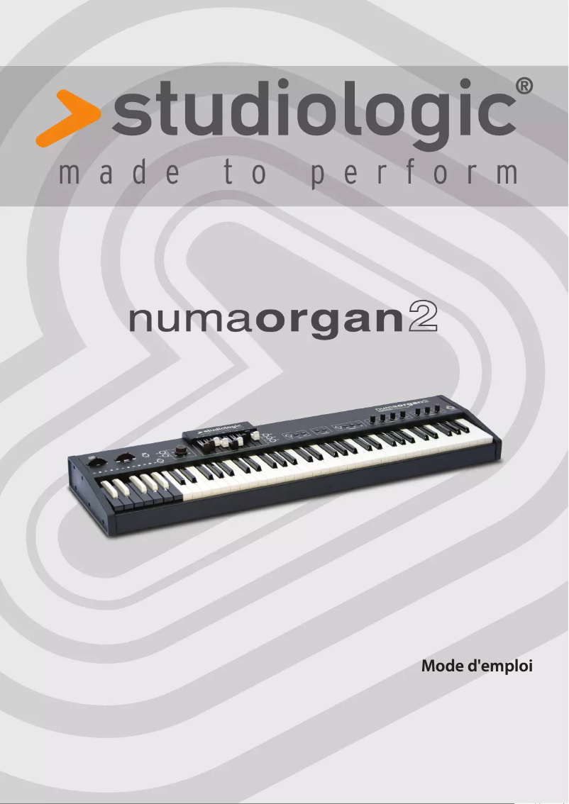 Page 1 of the manual User Manual Studiologic Numa Organ 2