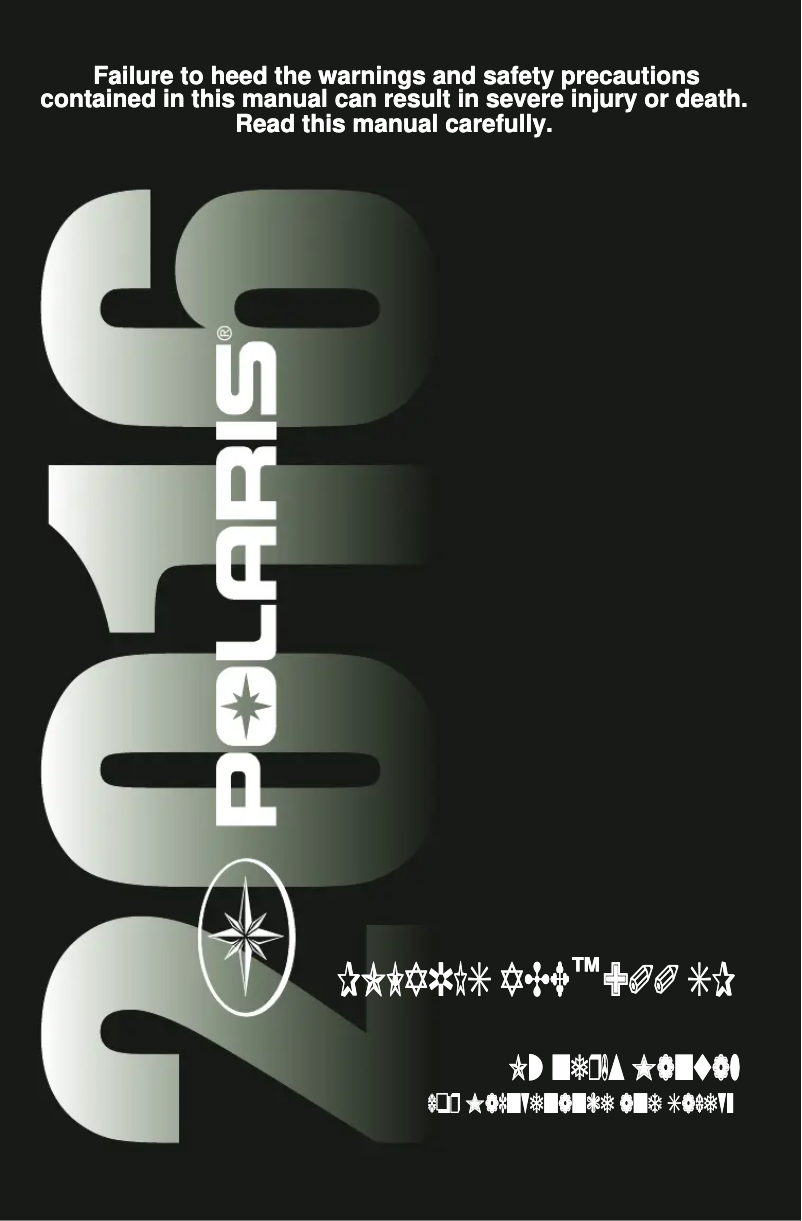 Página 1 del manual Manual de usuario Polaris ACE 900 SP (2016)