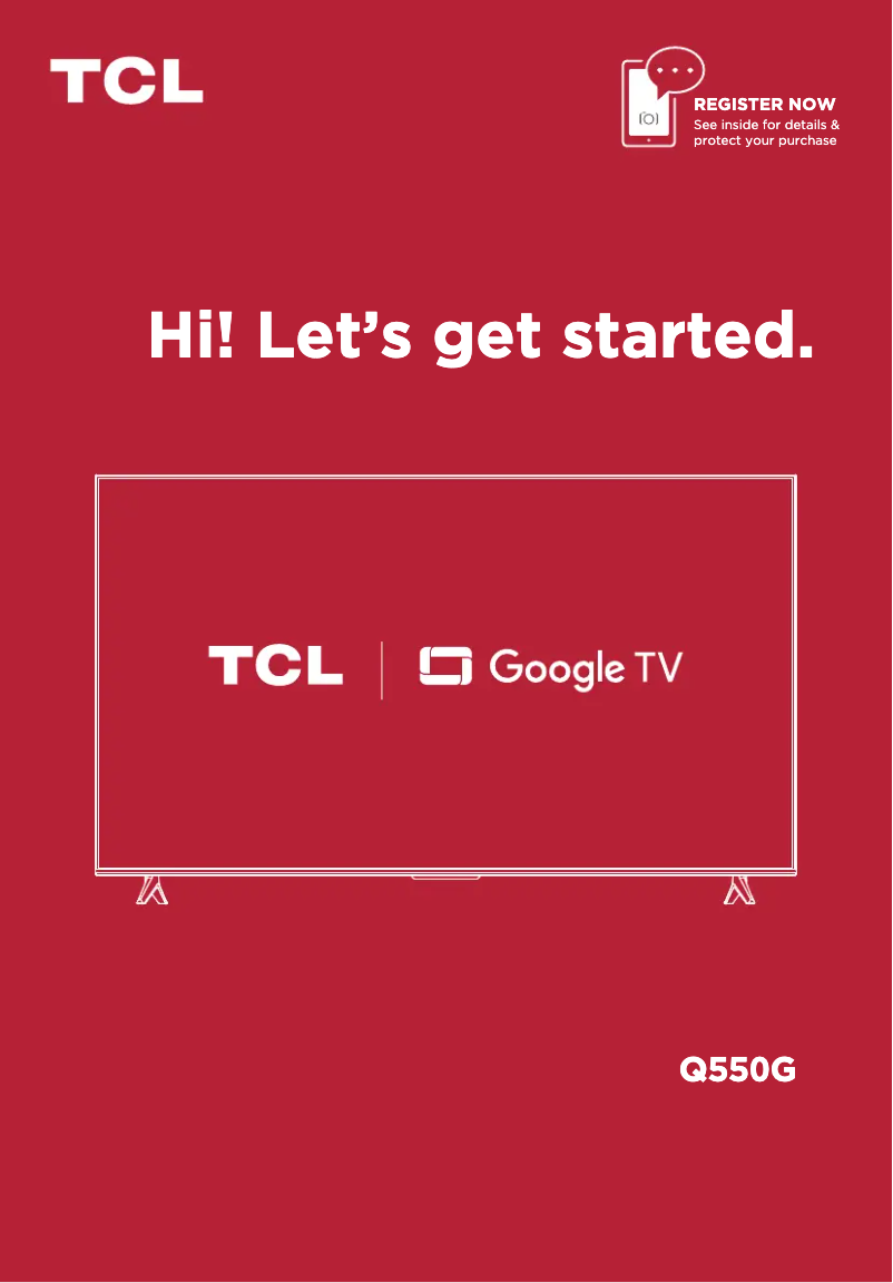 Page 1 de la notice Manuel utilisateur TCL 55Q550G