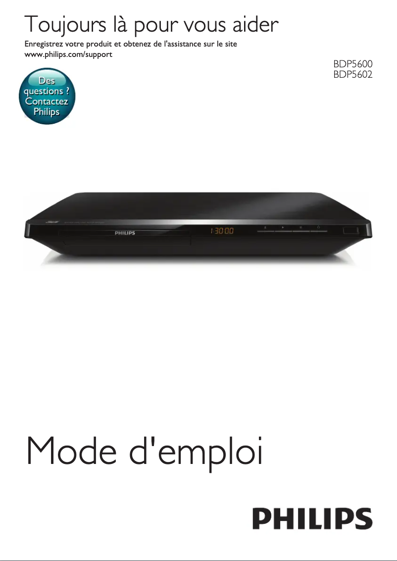 Página 1 del manual Manual de usuario Philips BDP5602