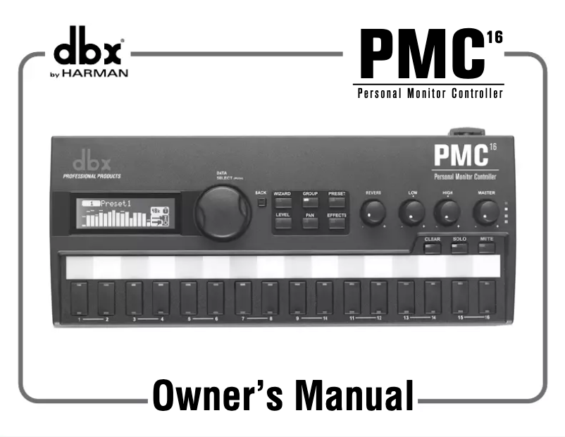 Página 1 del manual Manual de usuario DBX PMC16
