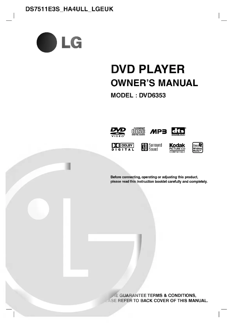 Page 1 of the manual User Manual LG DS7511E3S