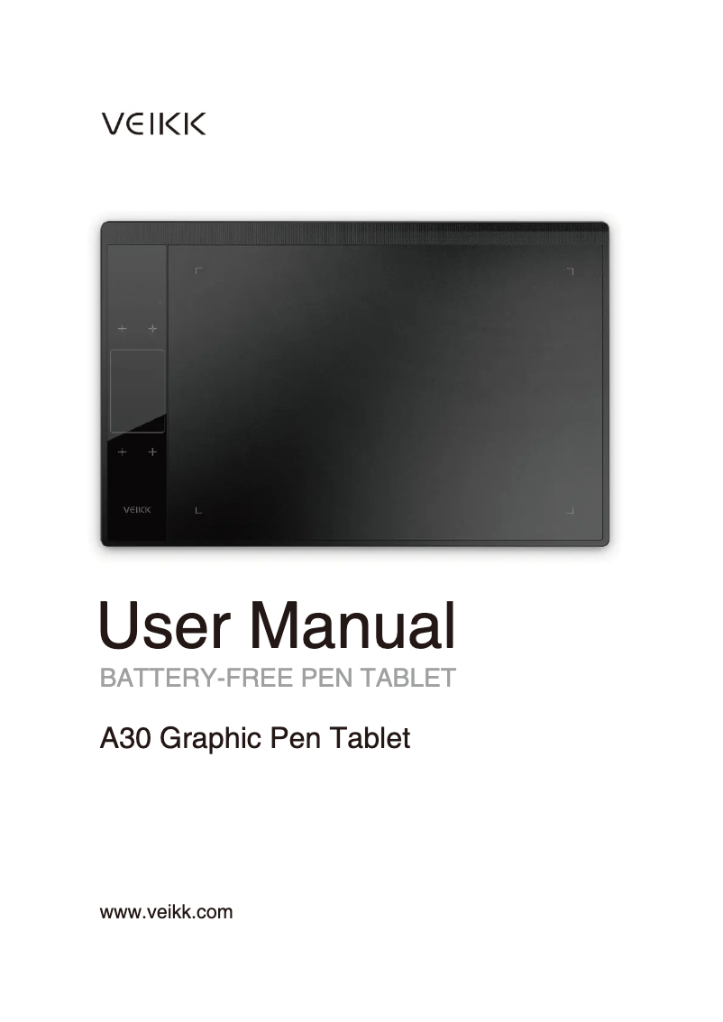Page 1 de la notice Manuel utilisateur veikk A30