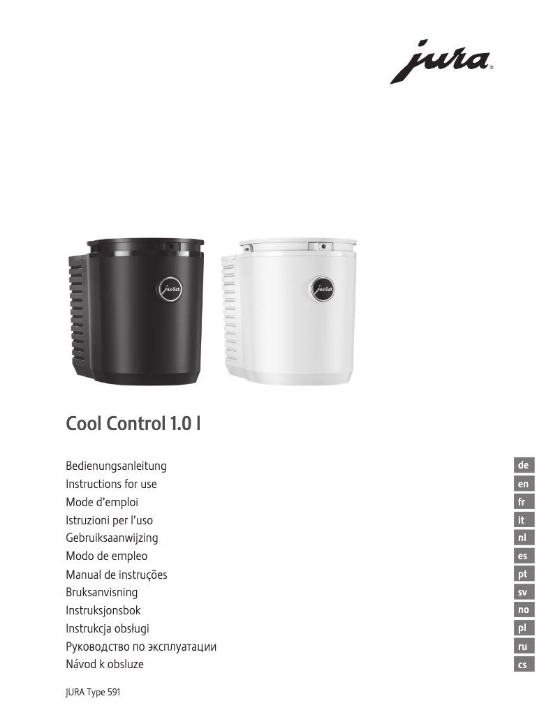 Page 1 de la notice Manuel utilisateur Jura Cool Control 1.0 l