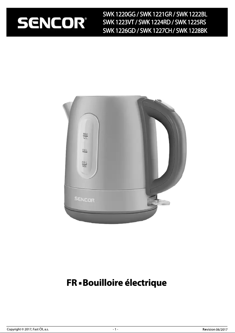 Página 1 del manual Manual de usuario Sencor SWK 1225RS