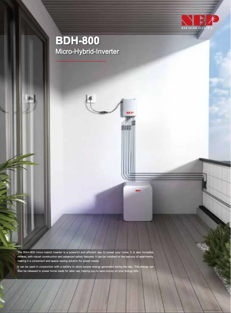 Página 1 del manual Ficha técnica NEP BDH-800