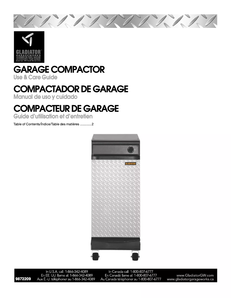 Página 1 del manual Manual de usuario Gladiator GACP15XXMG