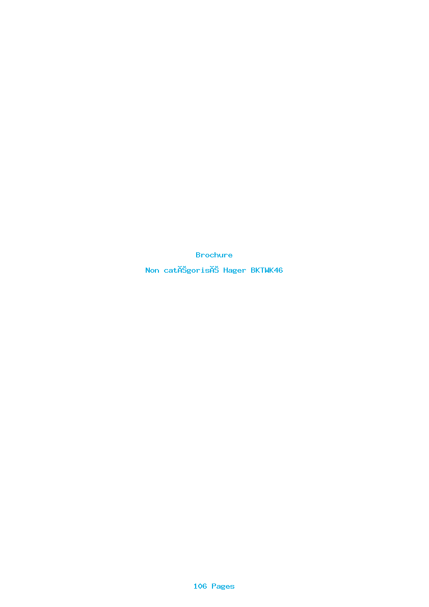 Image de la première page du manuel de l'appareil BKTWK46