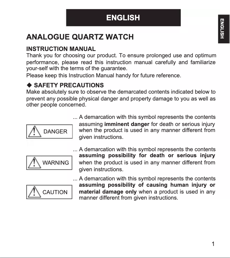 Page 1 de la notice Manuel utilisateur ORIENT Sports UG1X002B