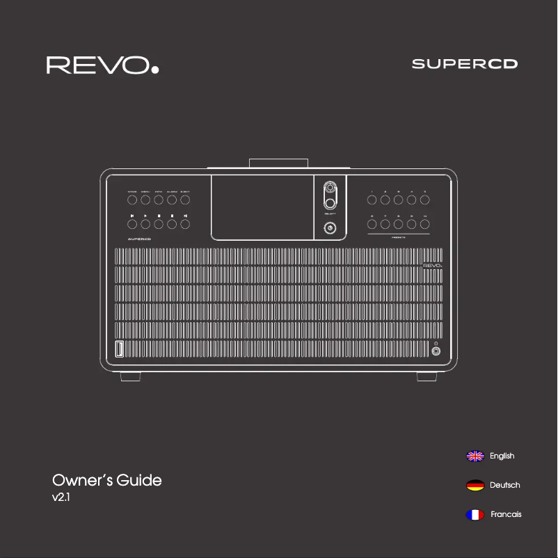 Page 1 de la notice Manuel utilisateur REVO SuperCD