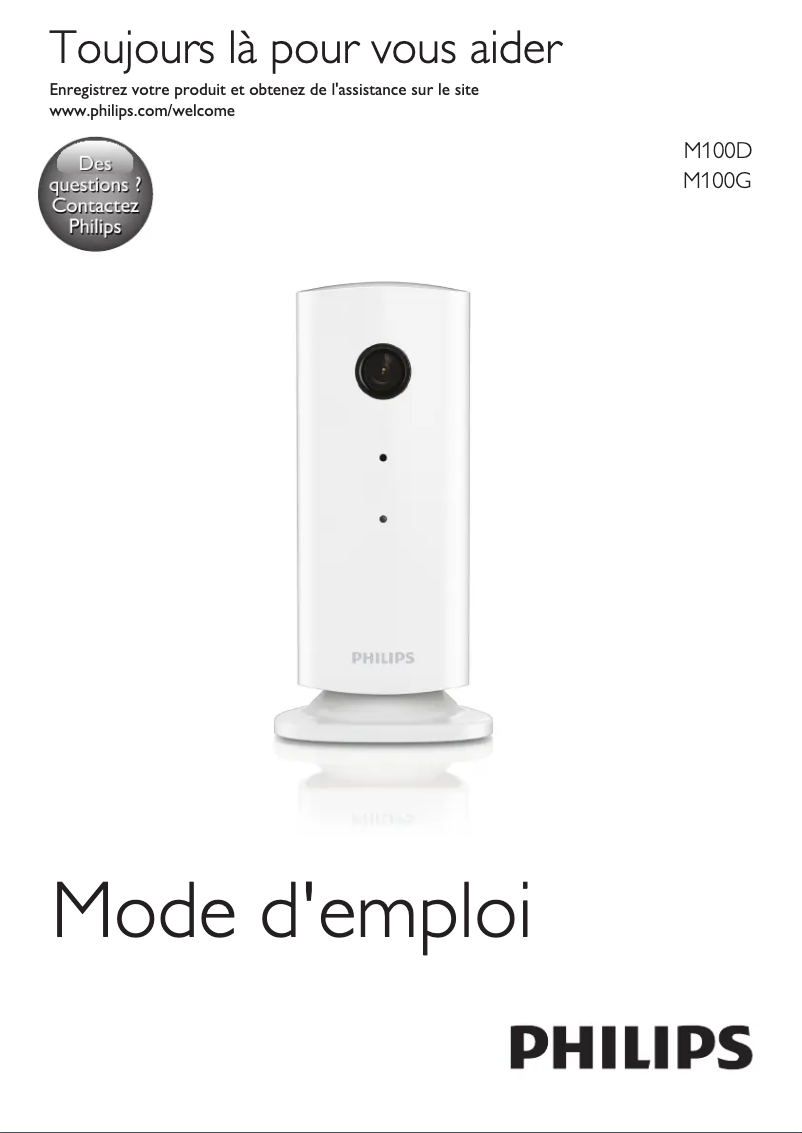 Page 1 de la notice Manuel utilisateur Philips M100G