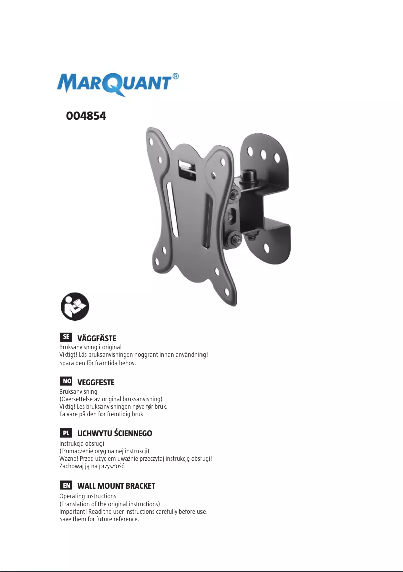 Page 1 de la notice Manuel utilisateur Marquant 004-854