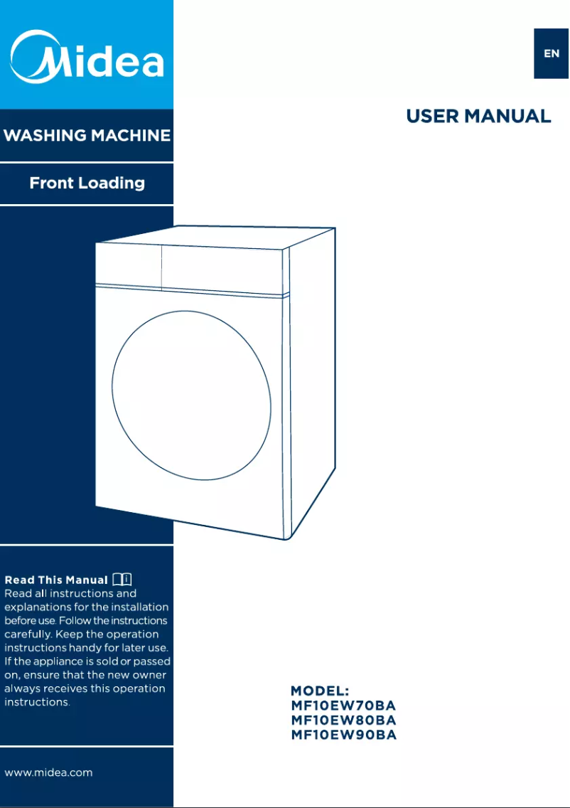 Page 1 of the manual User Manual Midea MF10EW90BA