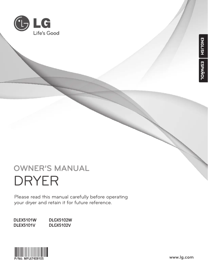 Page 1 de la notice Manuel utilisateur LG DLEX5101W