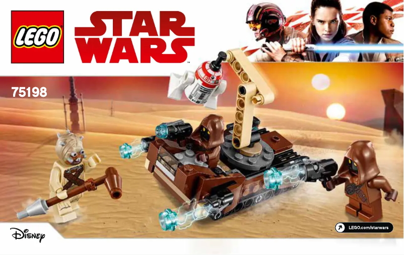 Page 1 de la notice Consignes visuelles Lego Star Wars 75198