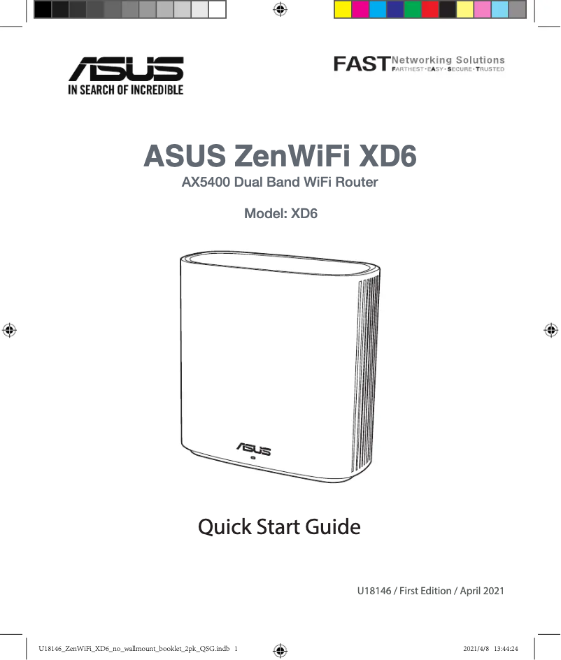 Page 1 de la notice Manuel utilisateur Asus ZenWifi AX XD6