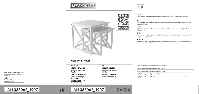 Page 1 de la notice Manuel utilisateur Livarno Lux IAN 333062