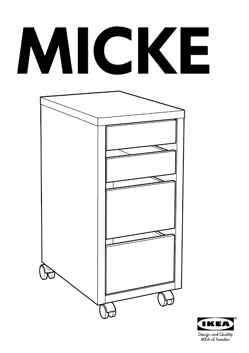 Page 1 de la notice Manuel utilisateur Ikea MICKE 802.447.49