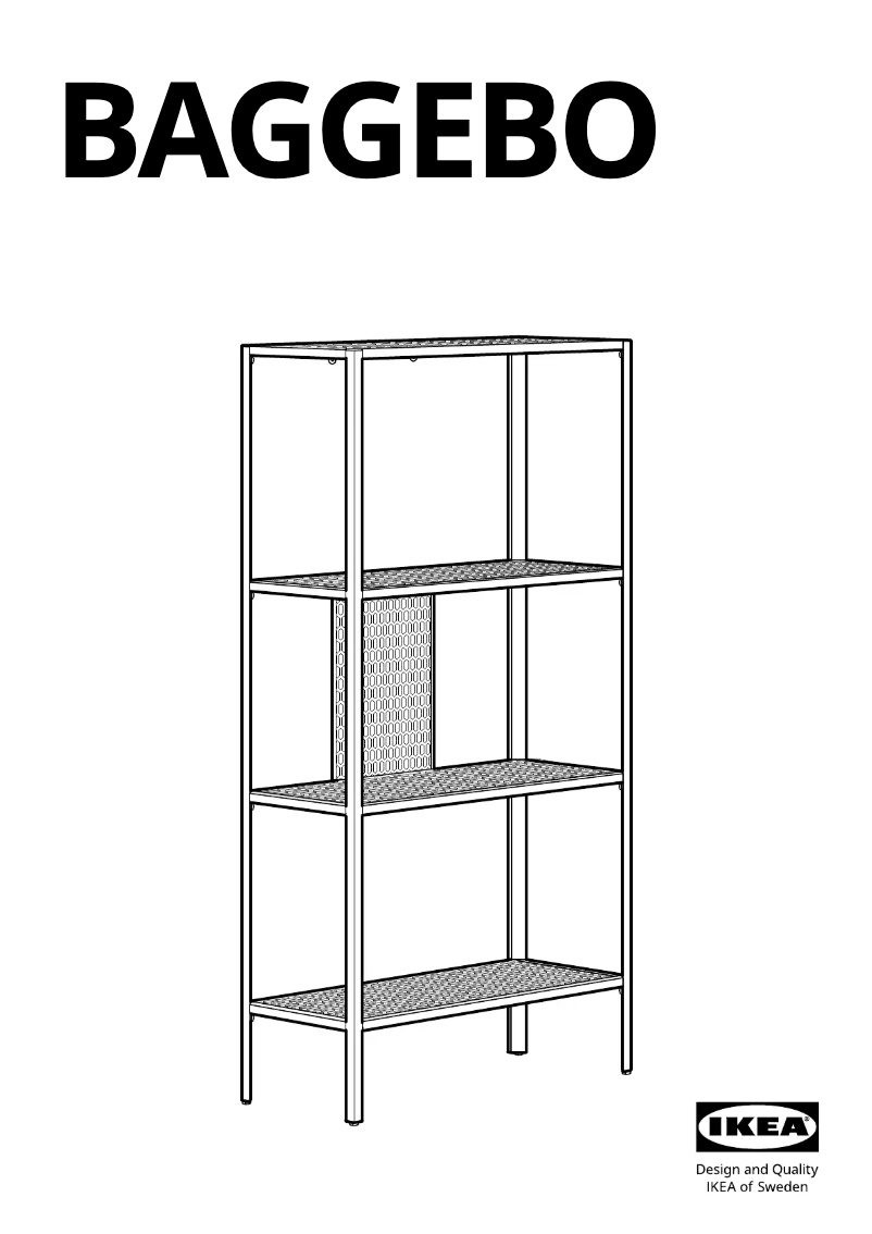 Page 1 de la notice Manuel utilisateur Ikea BAGGEBO 604.838.73