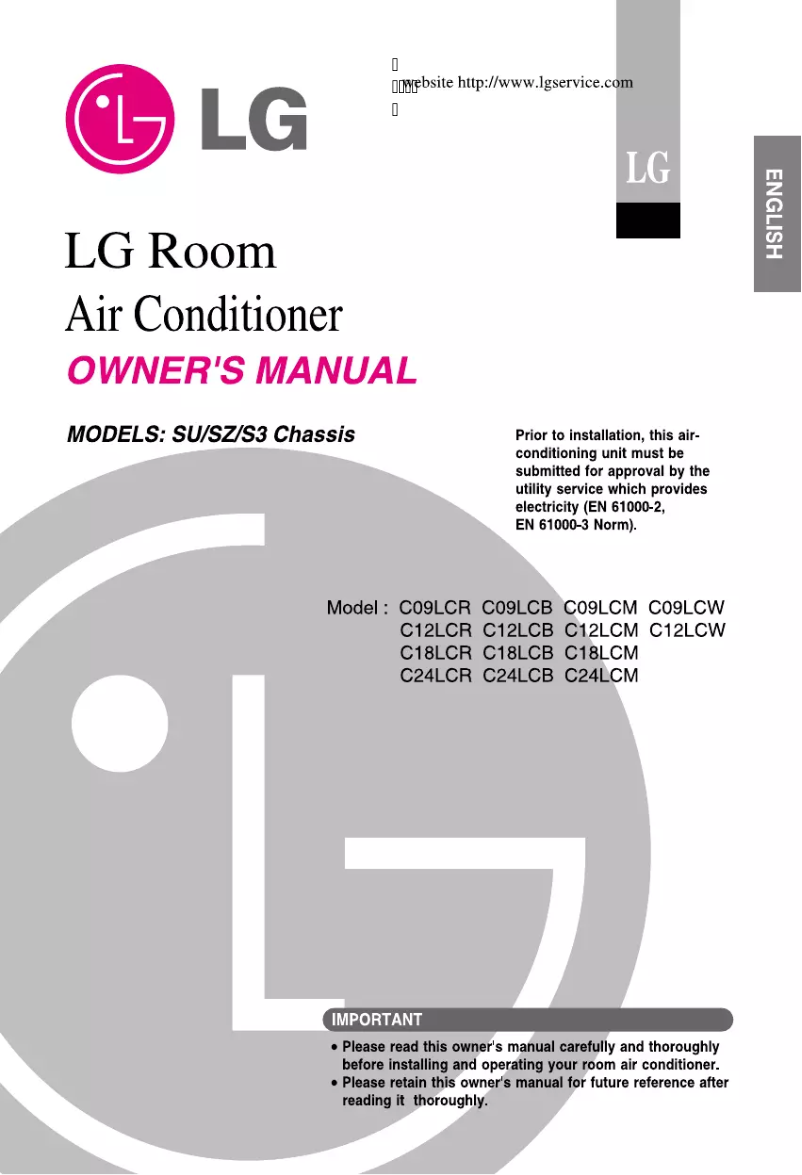 Page 1 de la notice Manuel utilisateur LG HSUC096ZRL0